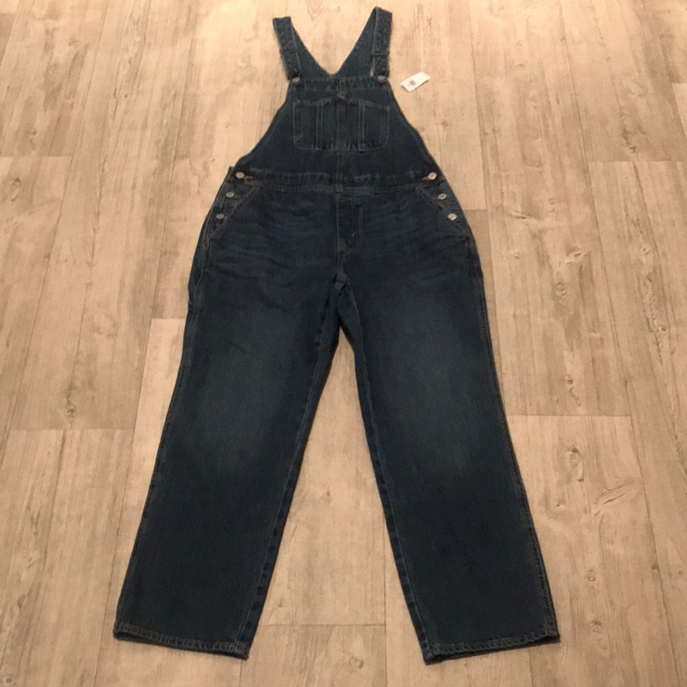 Old Navy Slouchy Straight Denim Overalls